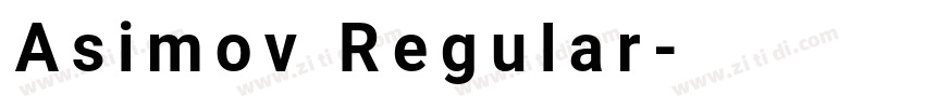 Asimov Regular字体转换